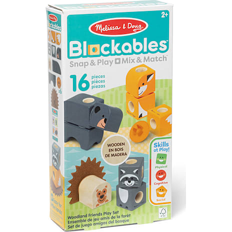 Melissa & Doug Blockables Skovdyr 16 Dele