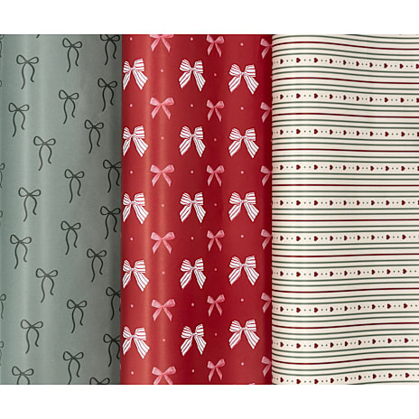 Julefryd gavepapir jul 0,7 x 3 m nordisk print - flere varianter - assorteret