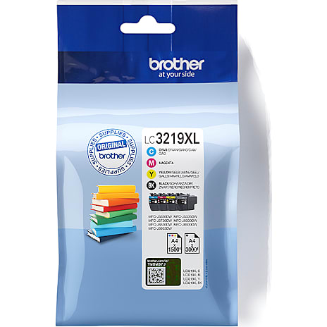 Brother LC3219XLVAL blækpatron - cyan/magenta/gul/sort 1 stk.