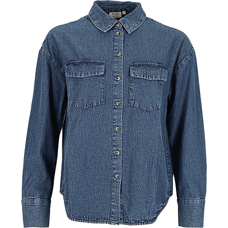 VRS Dame Denim Skjorte Str. 2XL Blå