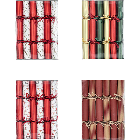 Juleknallerter i forskellige motiver 6-pak - H: 21 cm - assorteret 6 stk.