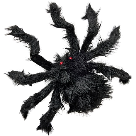 Halloween edderkop 30 cm - Sort 1 stk.