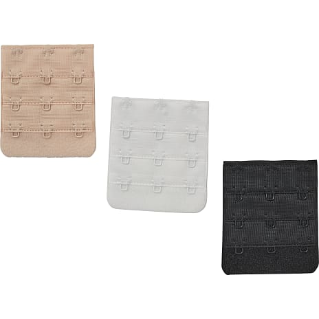 VRS dame 3-pak BH forlænger str. onesize - sort/hvid/beige 1 stk.