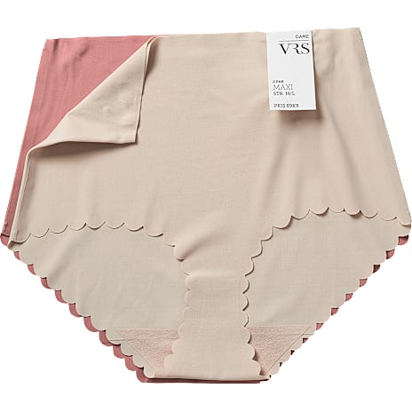 VRS Dame 2-pak Maxi Str. M/L Beige/Rosa