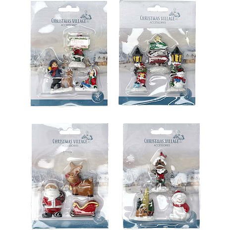 Julefigurer Til Nisselandskab Højde Ca. 5 cm 3-pak Assorteret