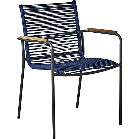 Mood Classic Rope havestol antracit/blå