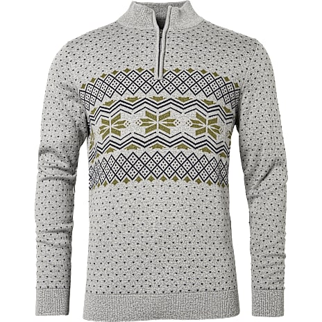 VRS Herre Half-Zip Sweater Str. M Lysegrå
