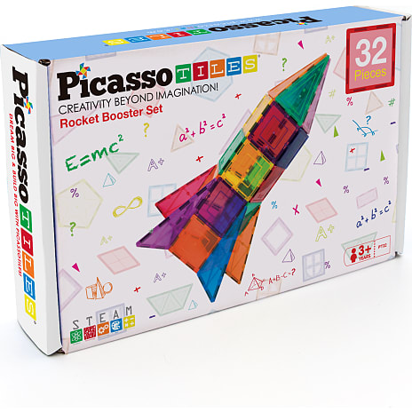 PicassoTiles magnetisk byggesæt raket 32 dele