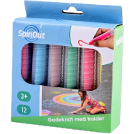 SpinOut Gadekridt med Holder
