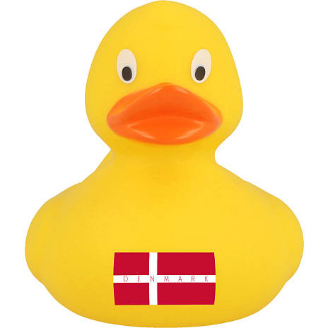 Lilalu Badeand Gul med Dansk Flag