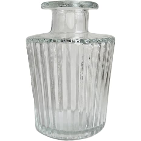Mini glasvase med riller klar