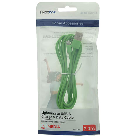 Sinox One Lightning Kabel Grøn