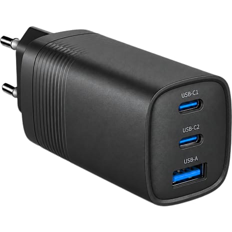 Gembird USB A/C oplader 67 W - sort 1 stk.