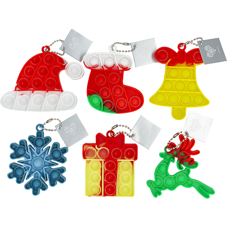 Mini Pop It nøglering 8 cm - flere varianter - assorteret 1 stk.