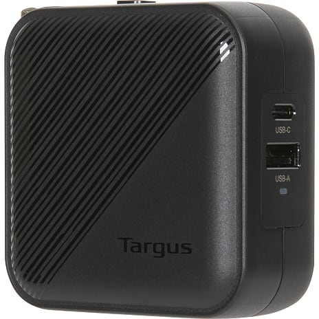 Targus PowerElite 65W GaN Vægoplader Med 2 Porte