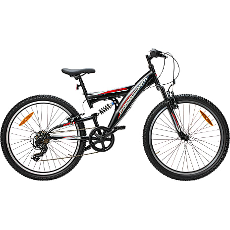 PUCH Firestorm Børnecykel 7 Gear 24" Sort/Rød