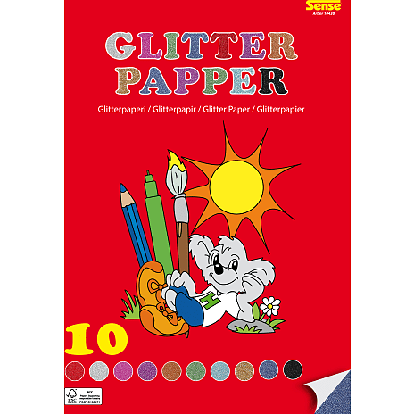 Sense Glitterpapir A4
