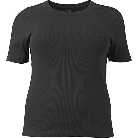 VRS dame rib T-shirt str. 48 - sort 1 stk.