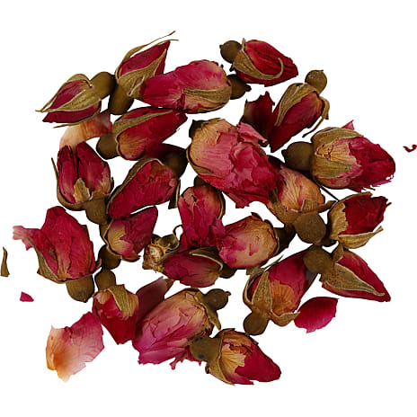 Tørrede Blomster Rosenknopper Mørk Pink