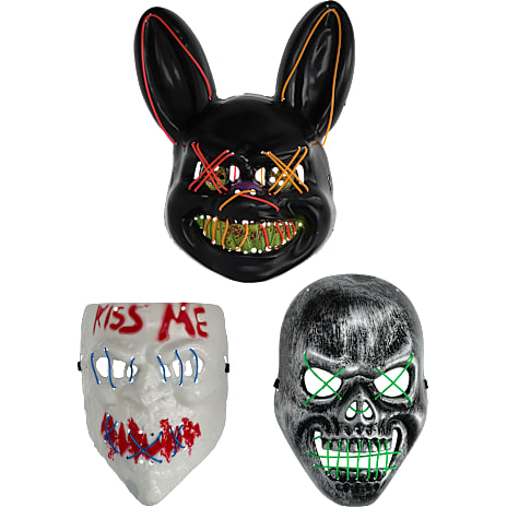 Halloween LED Maske Assorteret