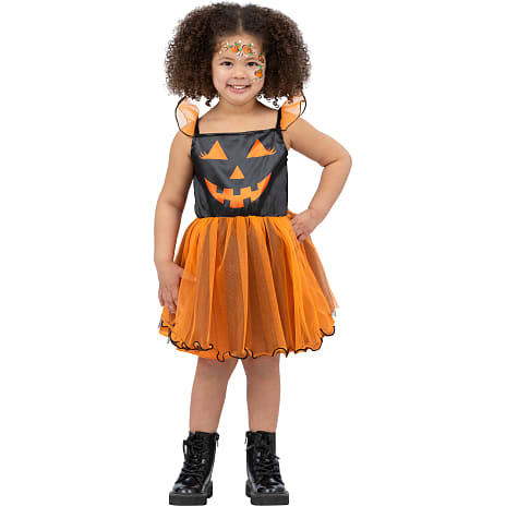 Halloween Græskarkjole Kostume Str. 92