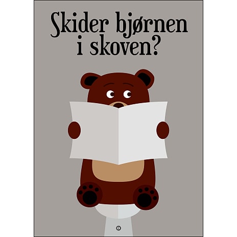 Citatplakat Skider bjørnen i skoven?