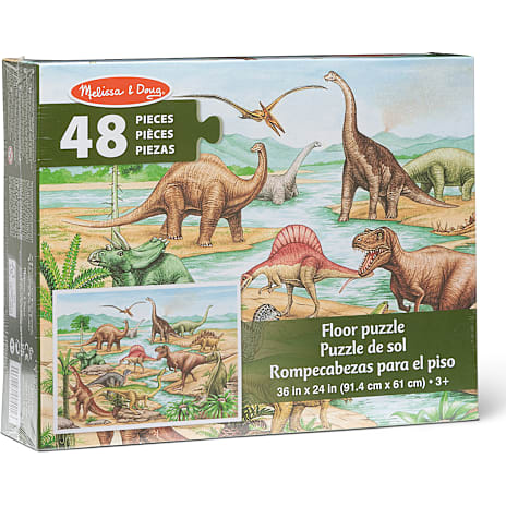 Melissa & Doug Dino Gulvpuslespil - 48 Brikker