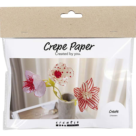 Creativ Company Dekorationssæt Crepeblomster
