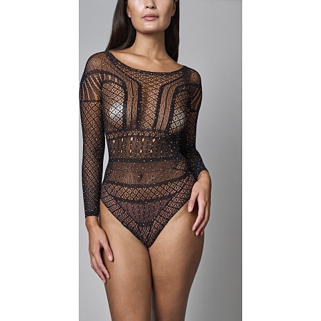 VRS Dame Bundløs Bodystocking, sort