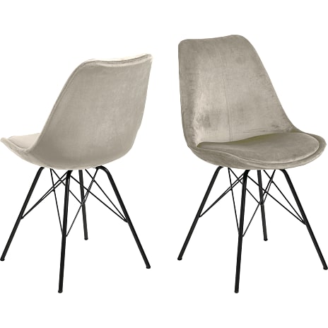 AC Design Furniture Eris Spisebordsstol Sandfarvet Velour