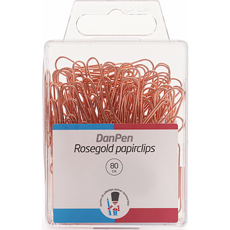 Danpen papirclips - rosegold 1 stk.