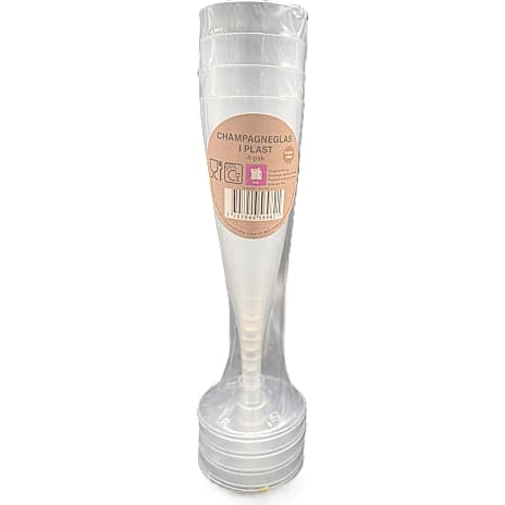 Salling Champagneglas genanvendelig - 4-pak 1 stk.