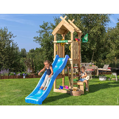 Jungle Gym Totem Legetårn med blå rutsjebane