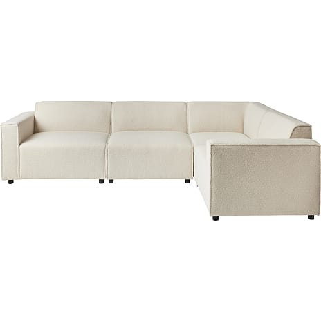 GRO Modul Hjørnesofa Hvid Plys
