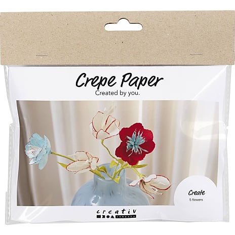 Creativ Company Dekorationssæt Crepeblomster