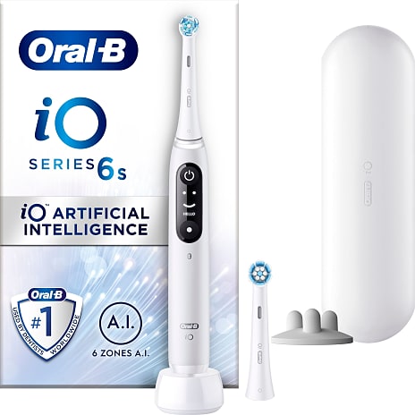 Oral-B iO6 elektrisk tandbørste - hvid 1 stk.
