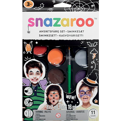 Halloween Snazaroo makeup sæt med 11 dele - multifarvet 1 stk.