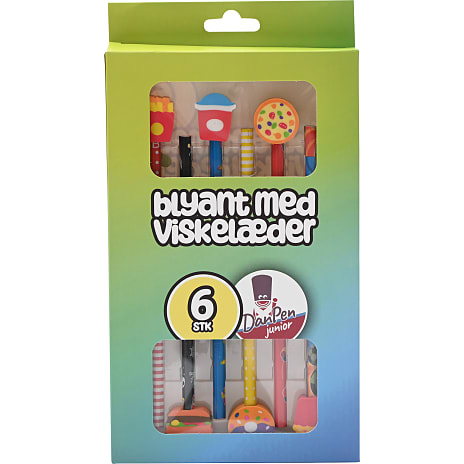 Danpen HB Blyanter Med Viskelæder