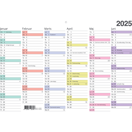 1Conzept Kalender 2025 Farver