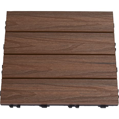 Hortus Gulvflise 4-pak Teak