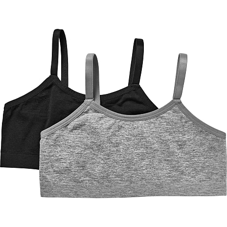 VRS teen 2-pak microfiber top str. 134/140 - grå/sort 1 stk.