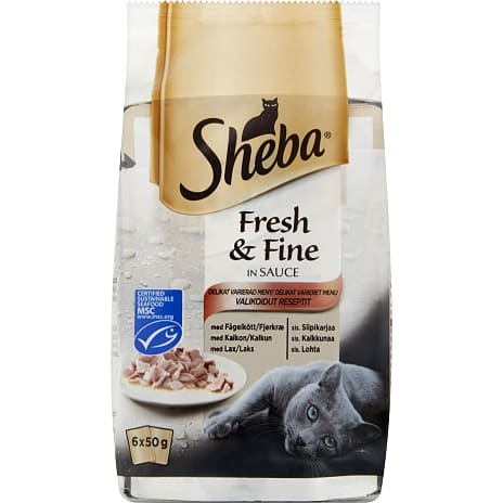 Sheba Vådfoder i Sovs Med Kylling og Laks