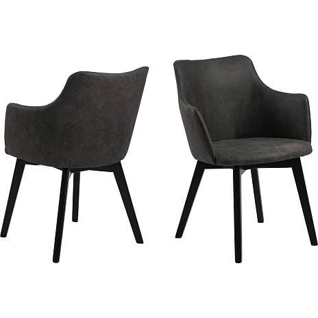 AC Design Furniture Bella Spisebordsstol Med Armlæn Antracit