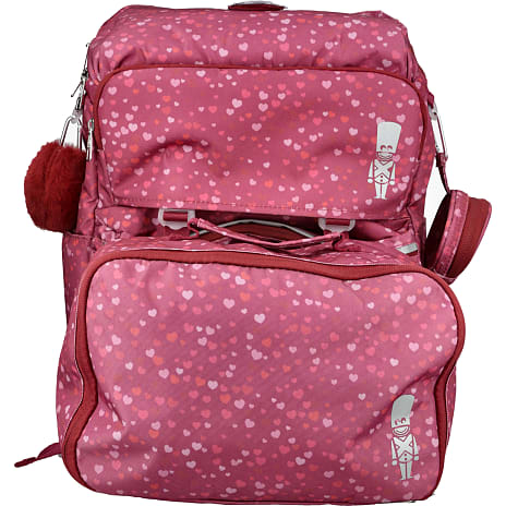 Danpen Skoletaske Pink Med Hjerter