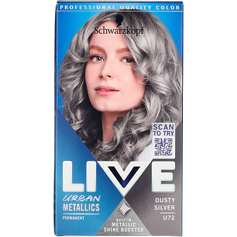 Schwarzkopf Permanent Hårfarve U72 Dusty Silver med Kokosolie