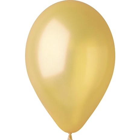Andre Mærker Latexballoner 26 cm 10-pak - metallic guldfarvet 10 stk.