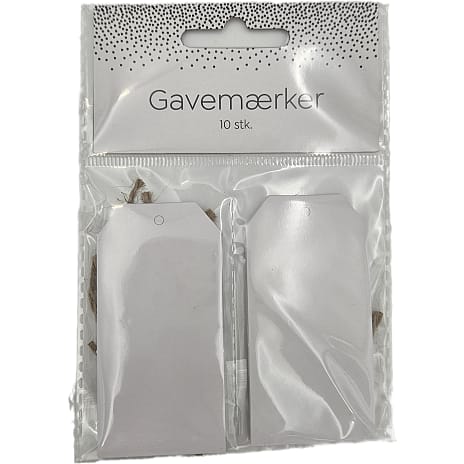 Gavemærker manilla hvid