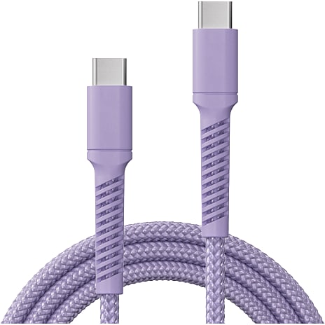 X2o longlife 100w usb-c/c-kabel 2 meter - lavendel 1 stk.