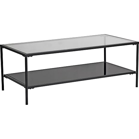 Luna Sofabord Glas og Metal Sort