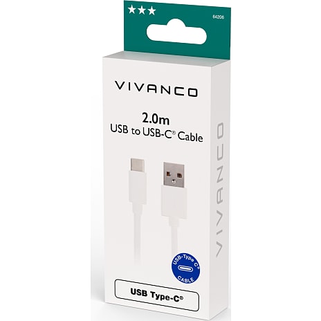 Vivanco USB til USB-C Kabel 2 m Hvid